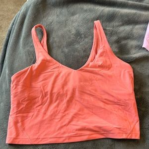 lululemon used coral color align tank